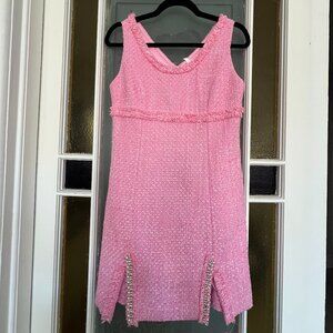 70/21 Hot Pink Tweed Mini Dress